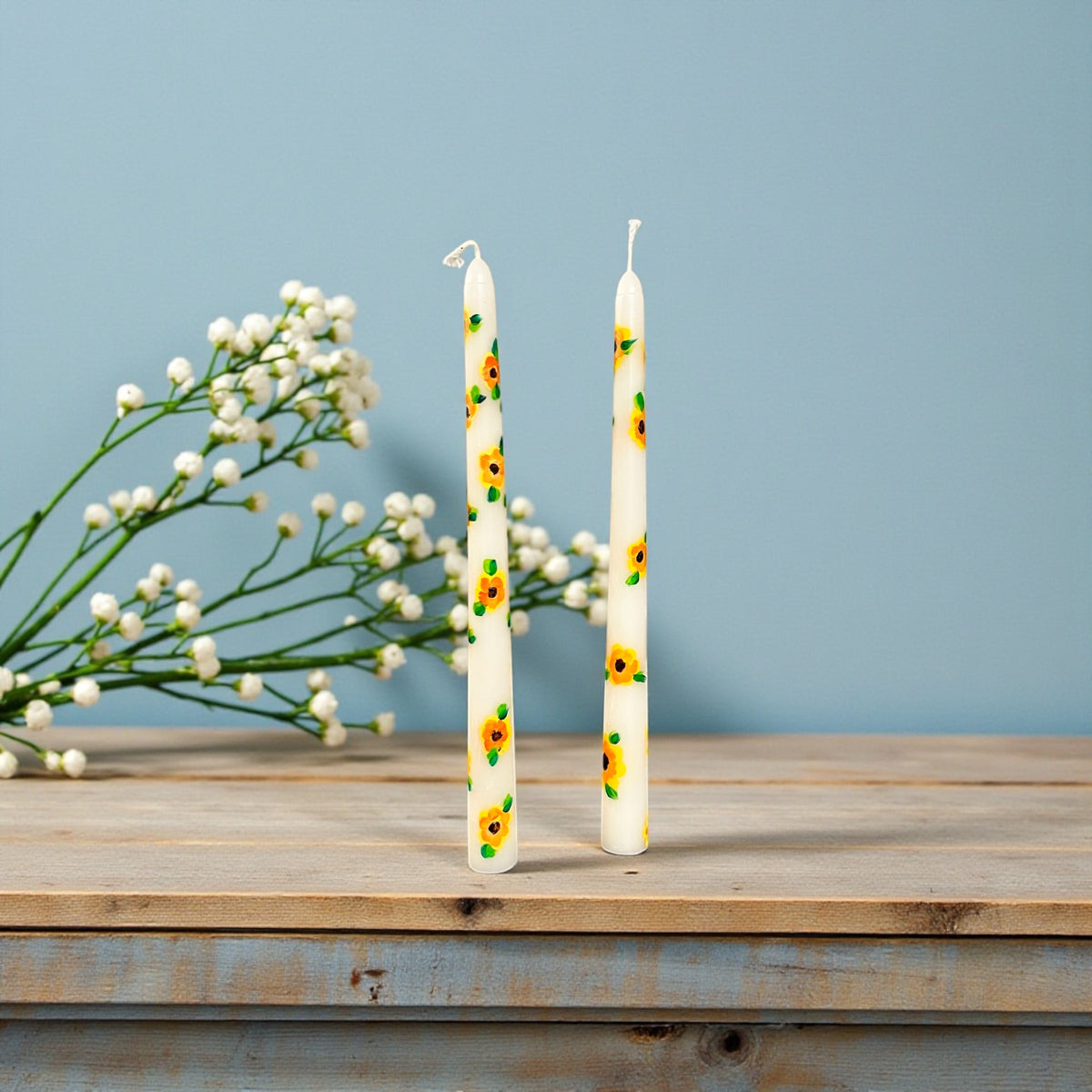 Hand painted candles