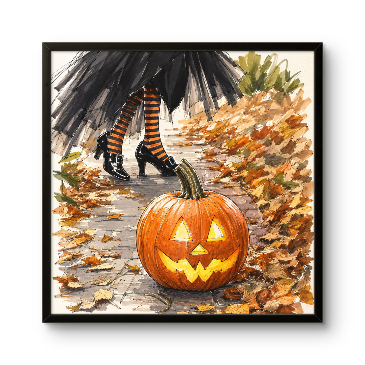 Pumpkin witch print