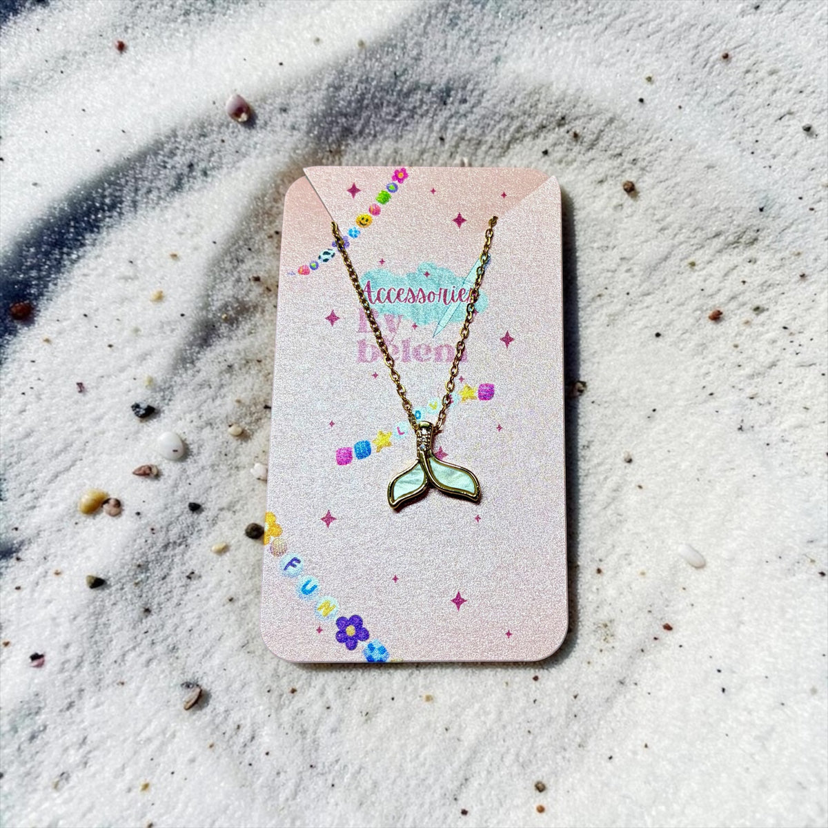 Whale fin necklace