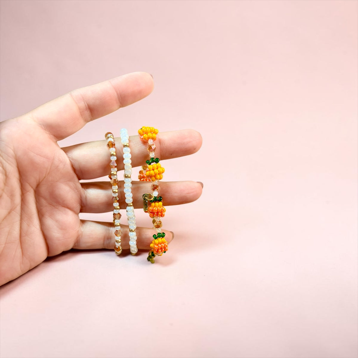 Lil pumpkin bracelet set