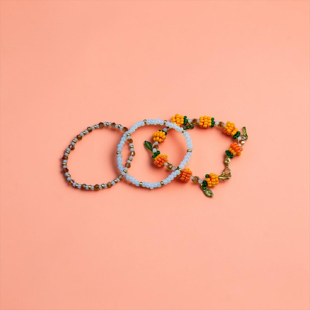 Lil pumpkin bracelet set